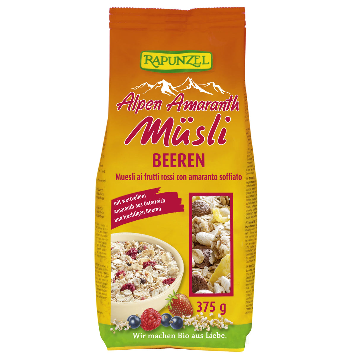 Bio Alpen Amaranth Beeren Müsli, 375 g - YOGISHOP