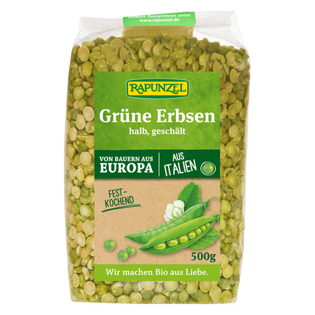 Bio Grüne Erbsen, halb, geschält, 500 g - YOGISHOP