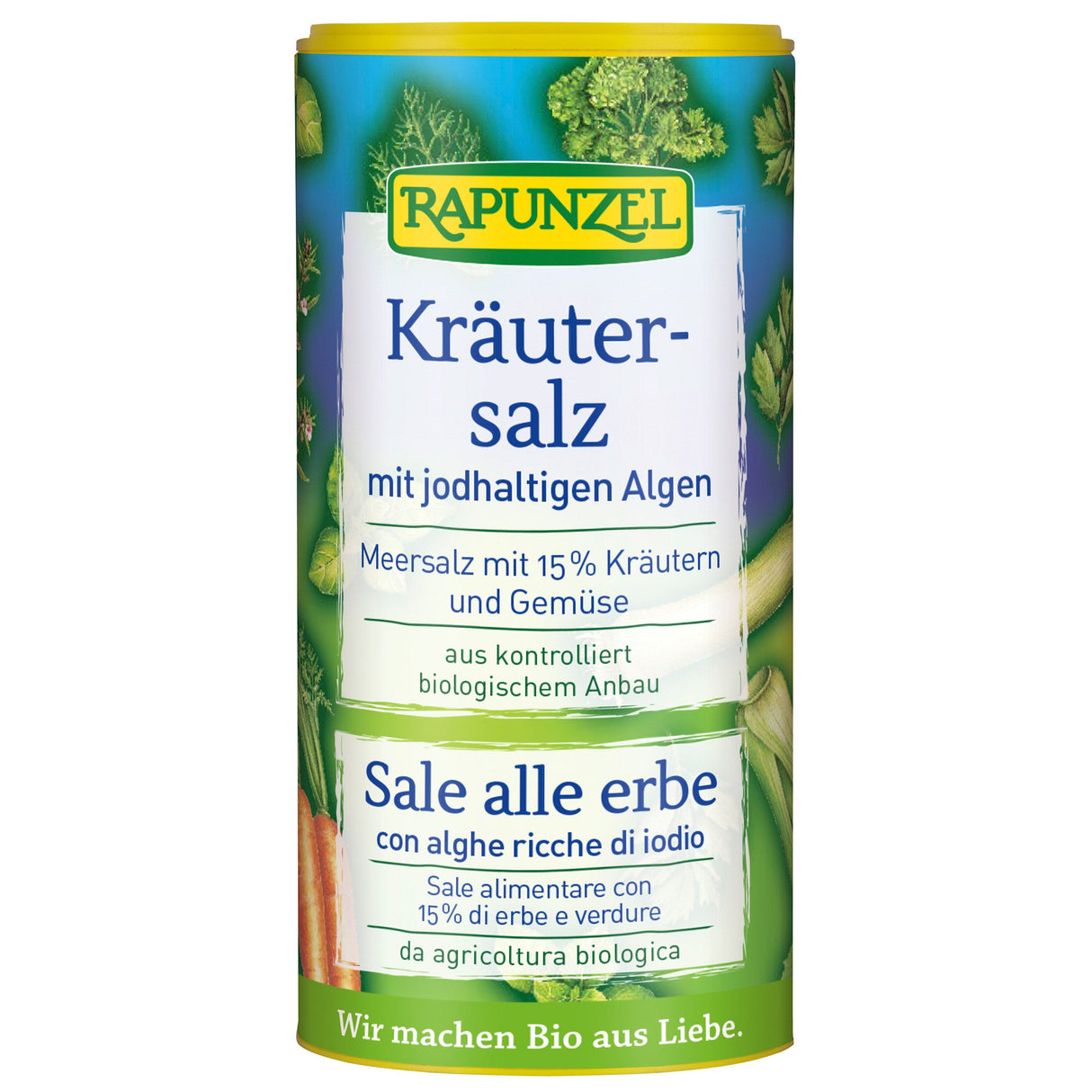 Bio Kräutersalz jodiert mit 15% Kräutern & Gemüse, 125 g