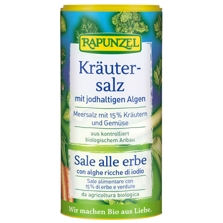 Bio Kräutersalz jodiert mit 15% Kräutern & Gemüse, 125 g