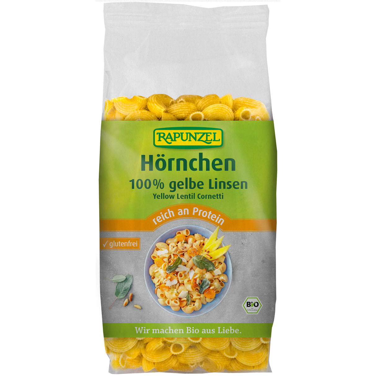 Bio Hörnchen - 100% gelbe Linsen, 300 g - YOGISHOP