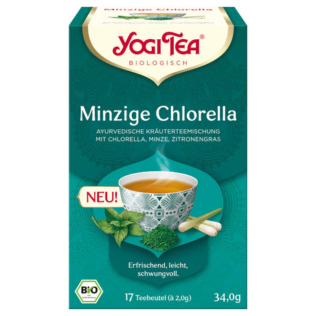 Bio Minzige Chlorella Teemischung, 34 g - YOGISHOP