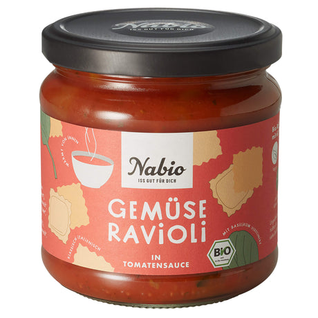 Bio Ravioli in Gemüsesauce im Glas, 365 g - YOGISHOP