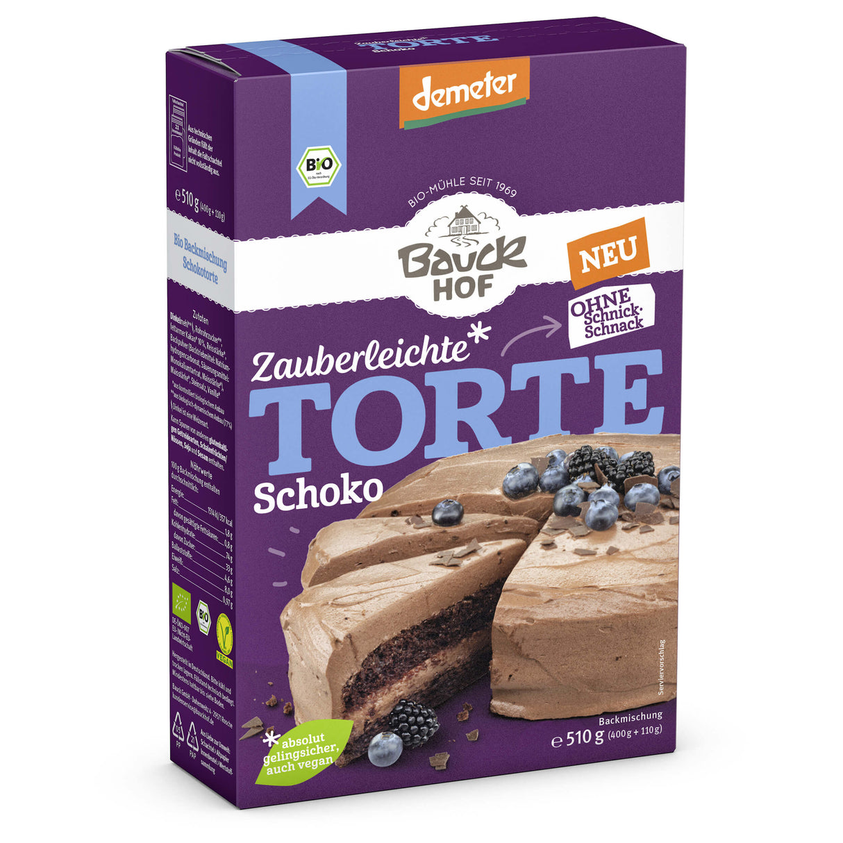 Bio Backmischung Schoko Torte demeter, 510 g - All-Bio Naturkost