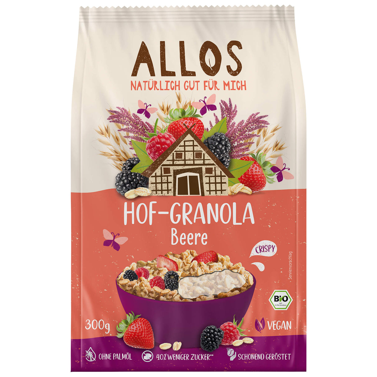 Bio Hof-Granola Beere, 300 g - All-Bio Naturkost