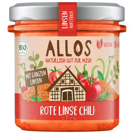 Bio Linsen-Aufstrich Rote Linse-Chili, 140 g - YOGISHOP