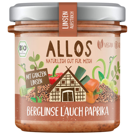 Bio Linsen-Aufstrich - Berglinse Lauch Paprika, 140 g - All-Bio Naturkost