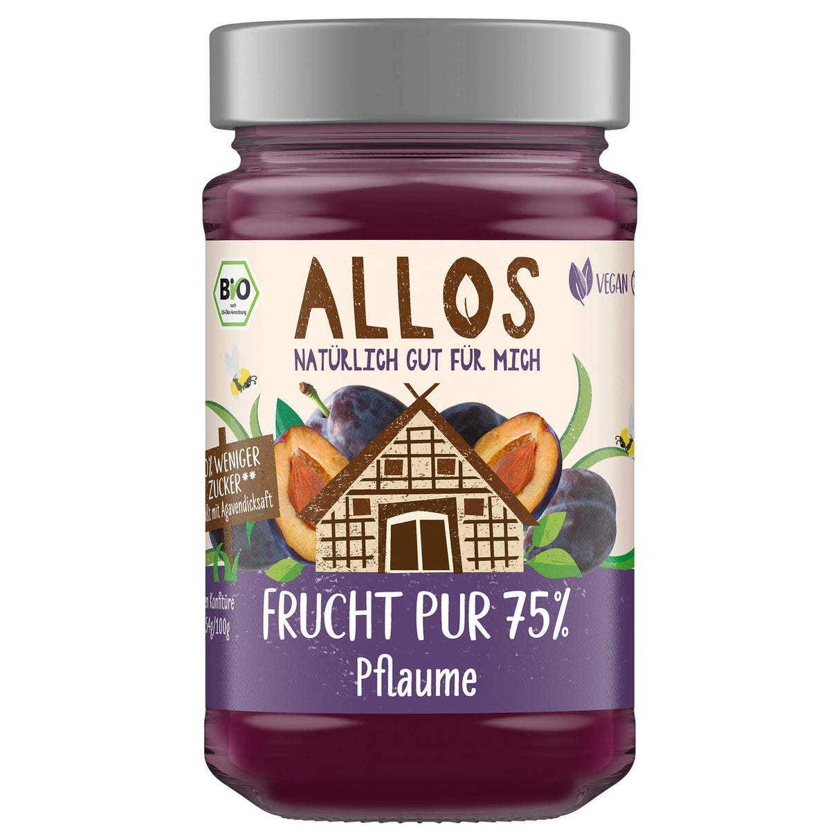 Bio Frucht pur Pflaume, 250 g - YOGISHOP