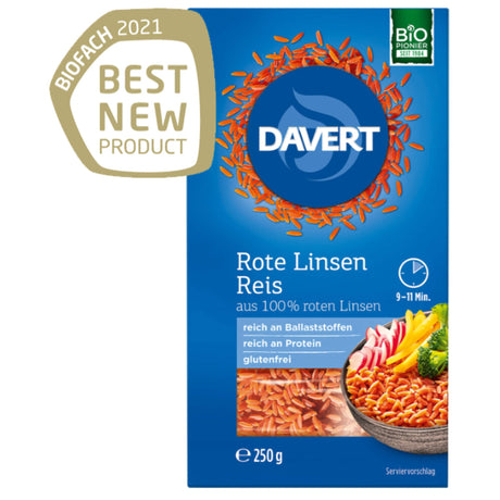 Bio Rote Linsen-Reis aus 100% Linsen, 250 g - All-Bio Naturkost