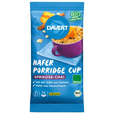 Bio Hafer Porridge Cup Aprikose Chai, 65 g - All-Bio Naturkost