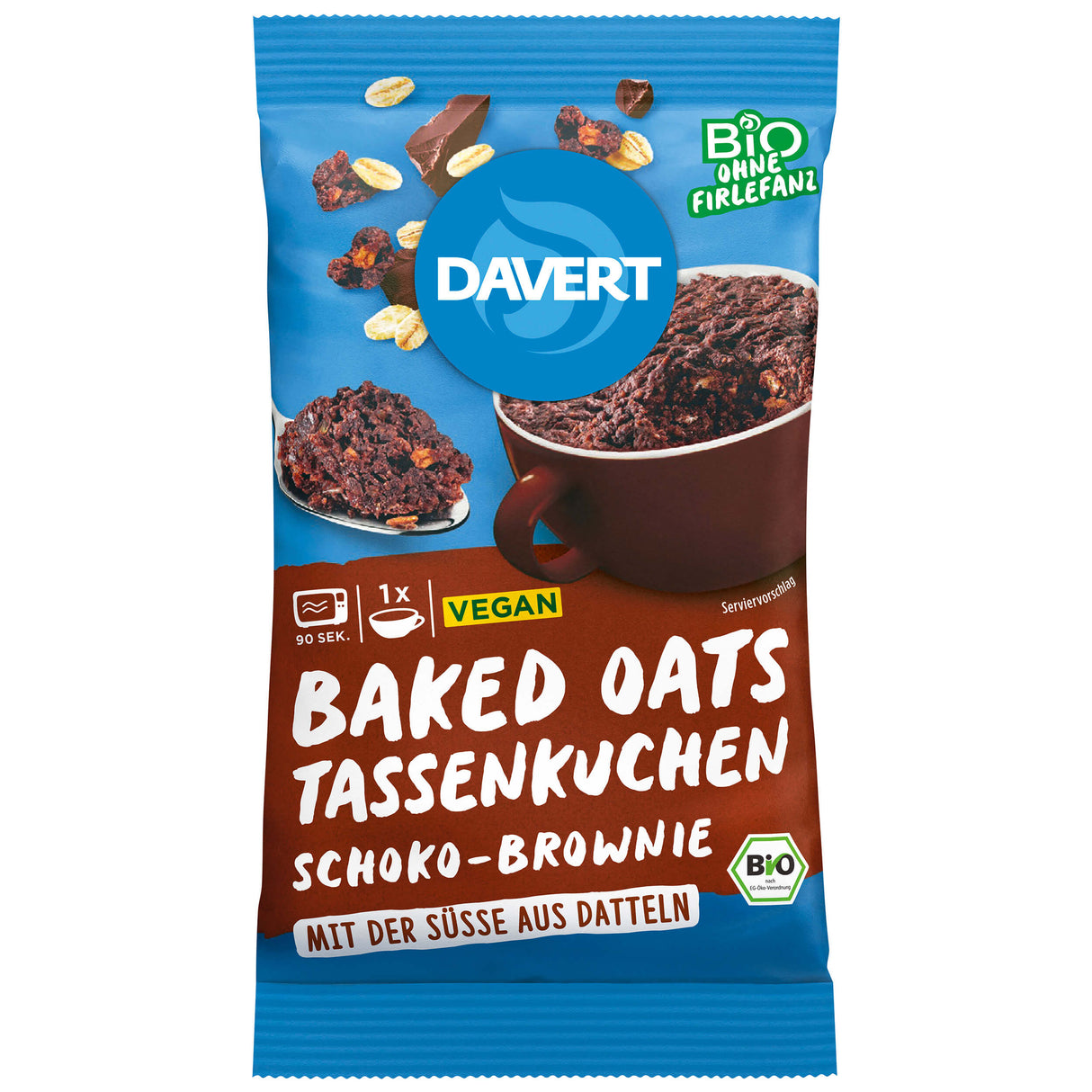 Bio Baked Oats Tassenkuchen Schoko-Brownie, 65 g