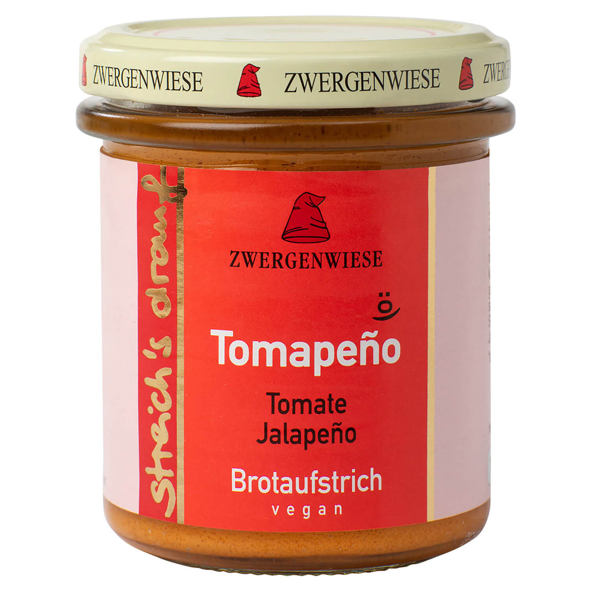 Bio Brotaufstrich Streichs drauf Tomapeno (Tomate - Jalapeno), 160 g
