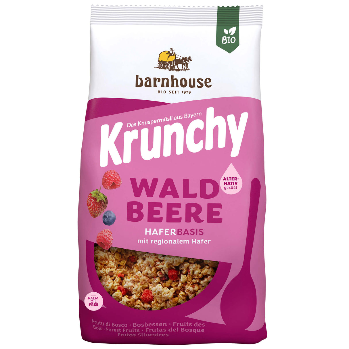 Bio Krunchy Pur Waldbeere, 375 g - All-Bio Naturkost