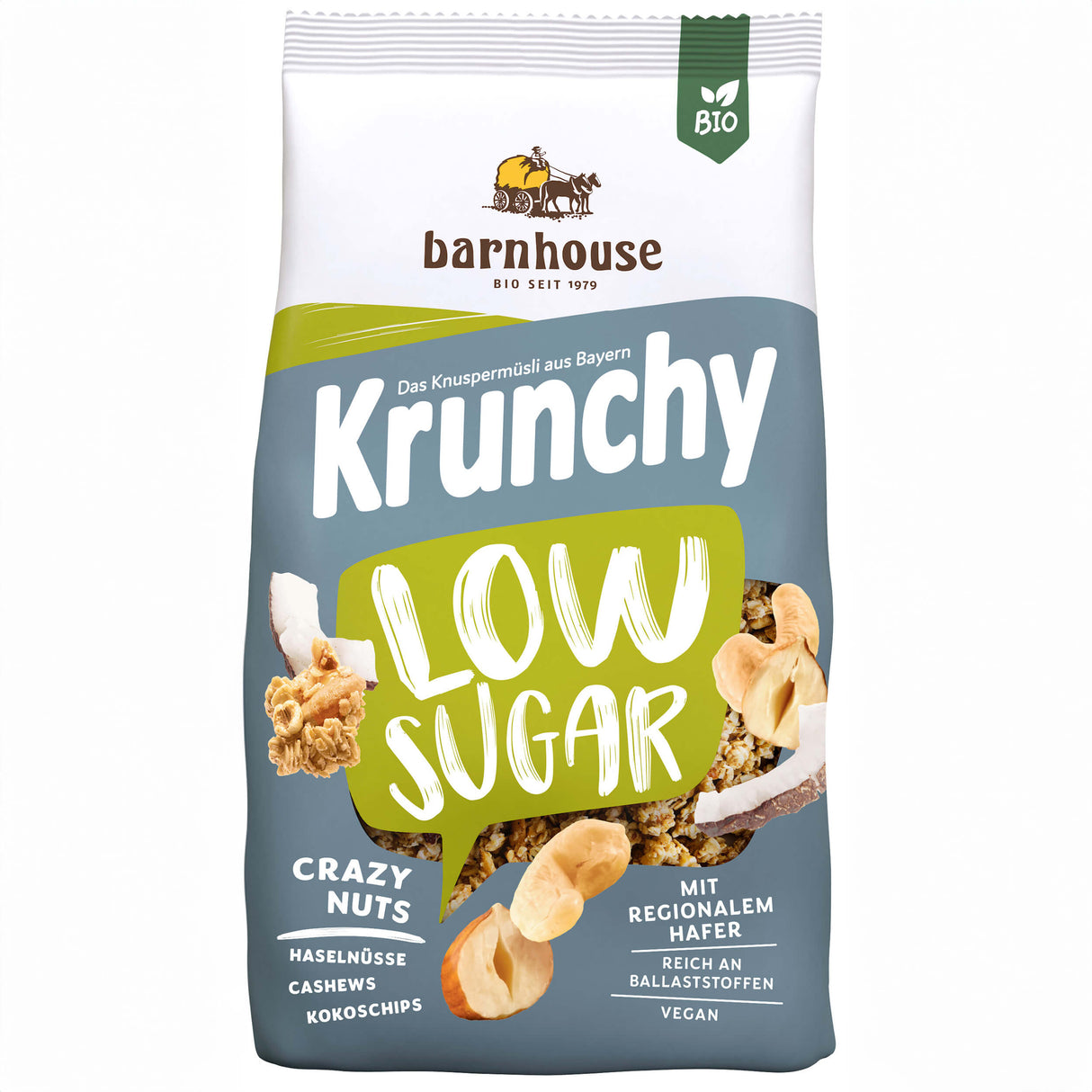 Bio Krunchy Low Sugar Crazy Nuts, 375 g - YOGISHOP