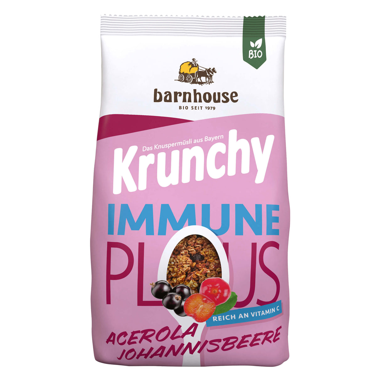 Bio Krunchy Plus Immune Acerola-Johannisbeere, 325 g - YOGISHOP