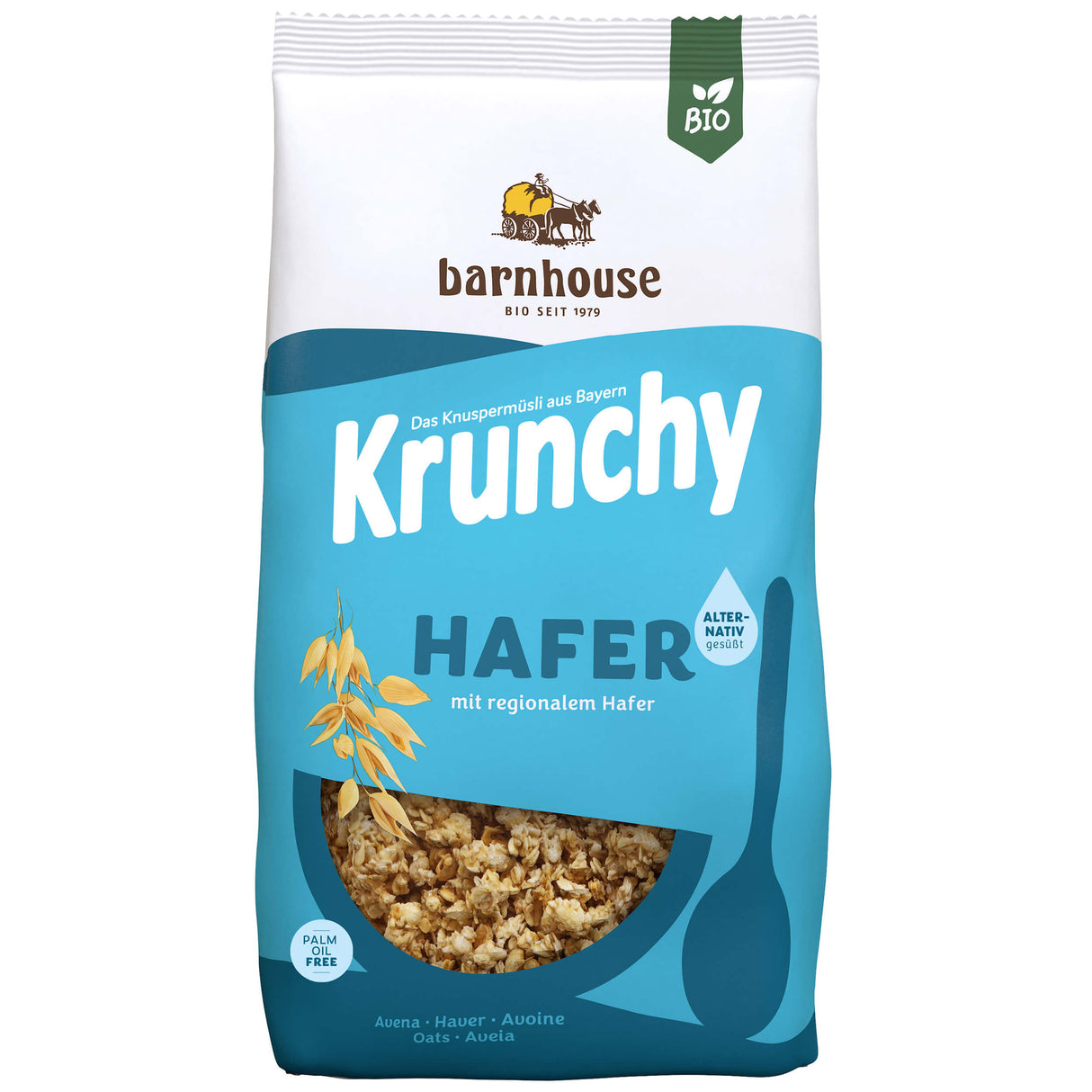 Bio Krunchy Pur Hafer, 750 g - YOGISHOP