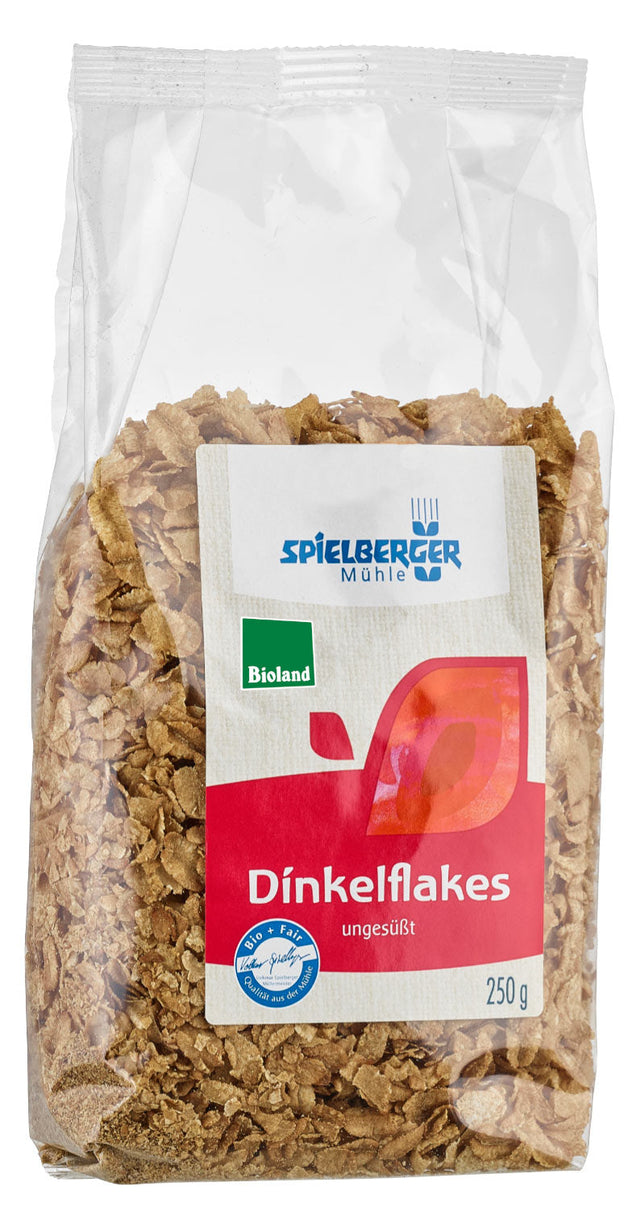 Bio Dinkelflakes ungesüßt BIOLAND, 250 g - YOGISHOP