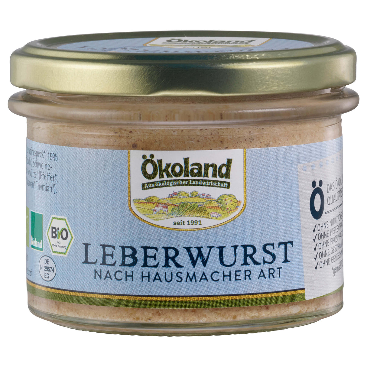 Bio Leberwurst nach Hausmacher Art, 160 g - YOGISHOP