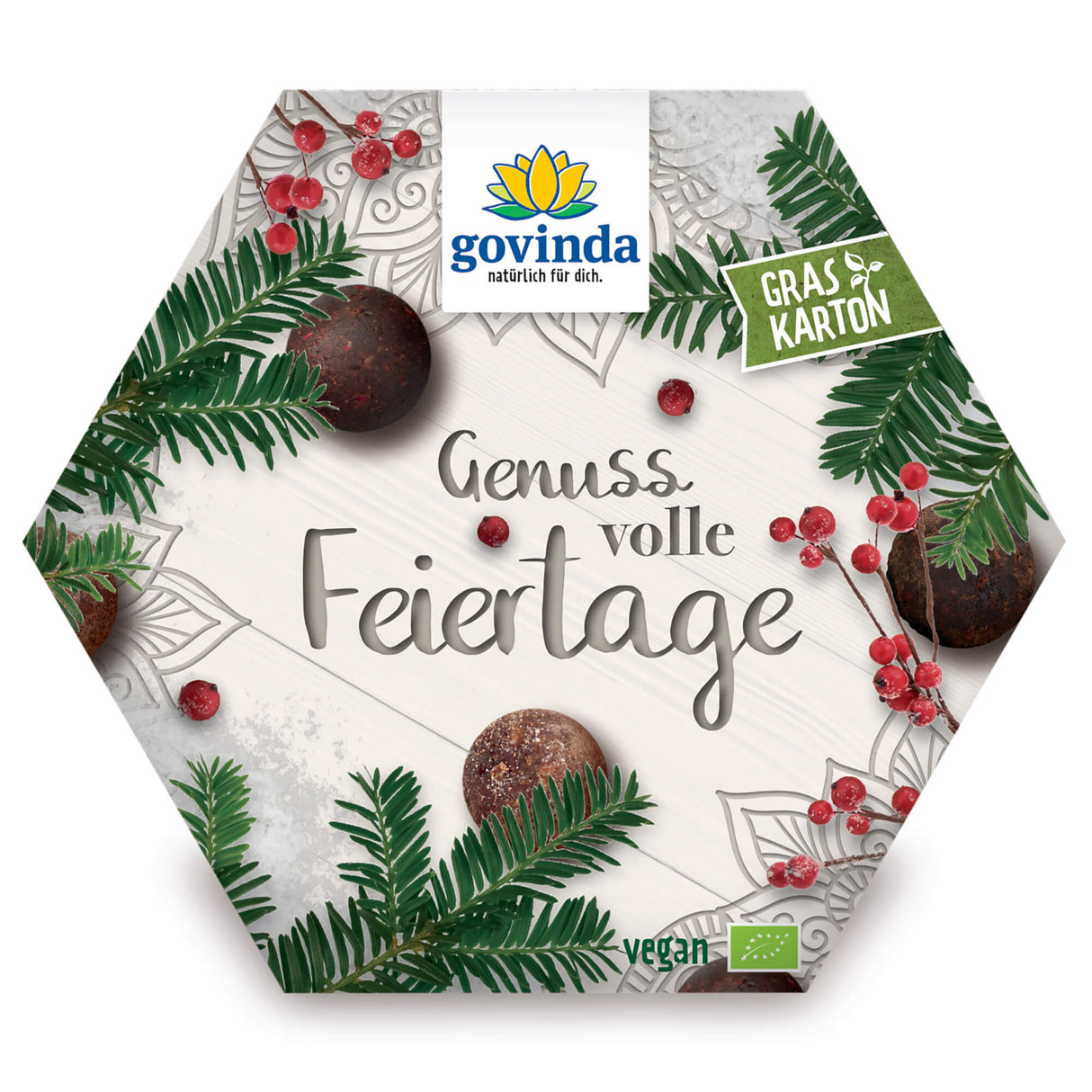 Bio Konfektauswahl "Frohe Weihnachten", 200 g - YOGISHOP