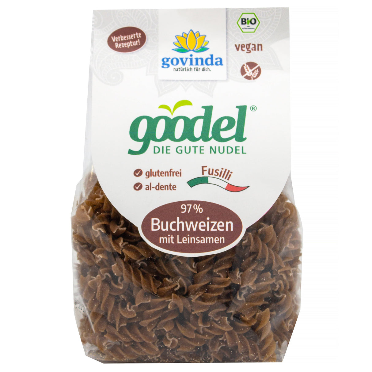 Bio Goodel Fussili Buckwheat Linseed, 250 g