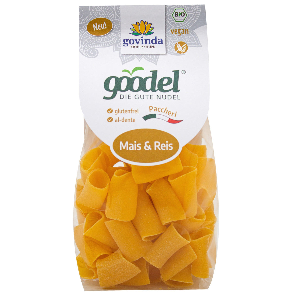 Organic Goodel Paccheri corn, teff, rice, 250 g