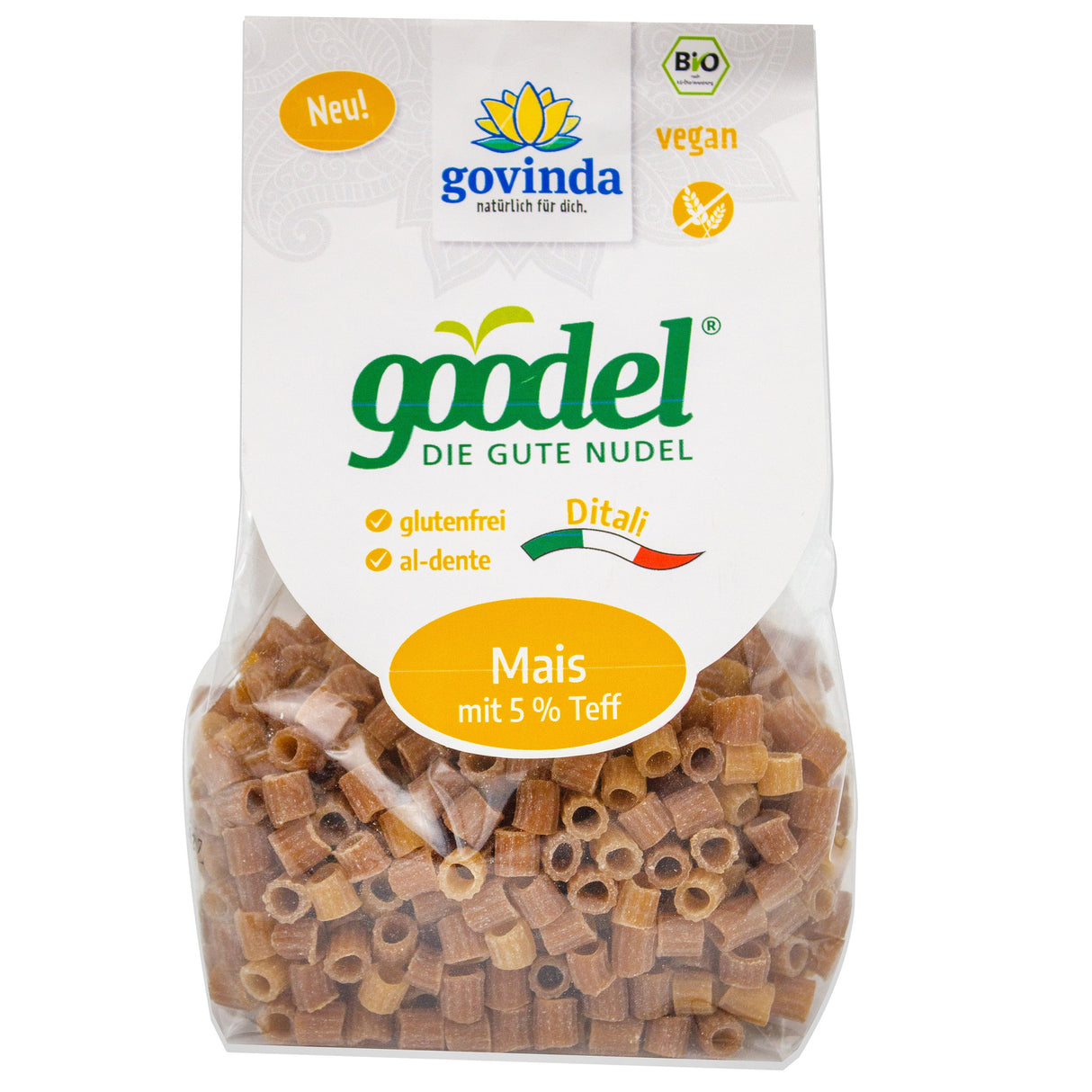 Bio Goodel Ditali Teff Mais, 250 g