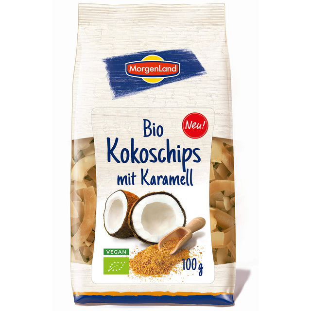 Bio Kokoschips Karamell, 100 g - YOGISHOP