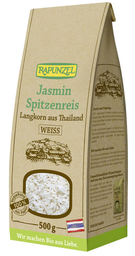 Bio Jasmin Spitzenreis Langkorn weiß, 500 g - YOGISHOP