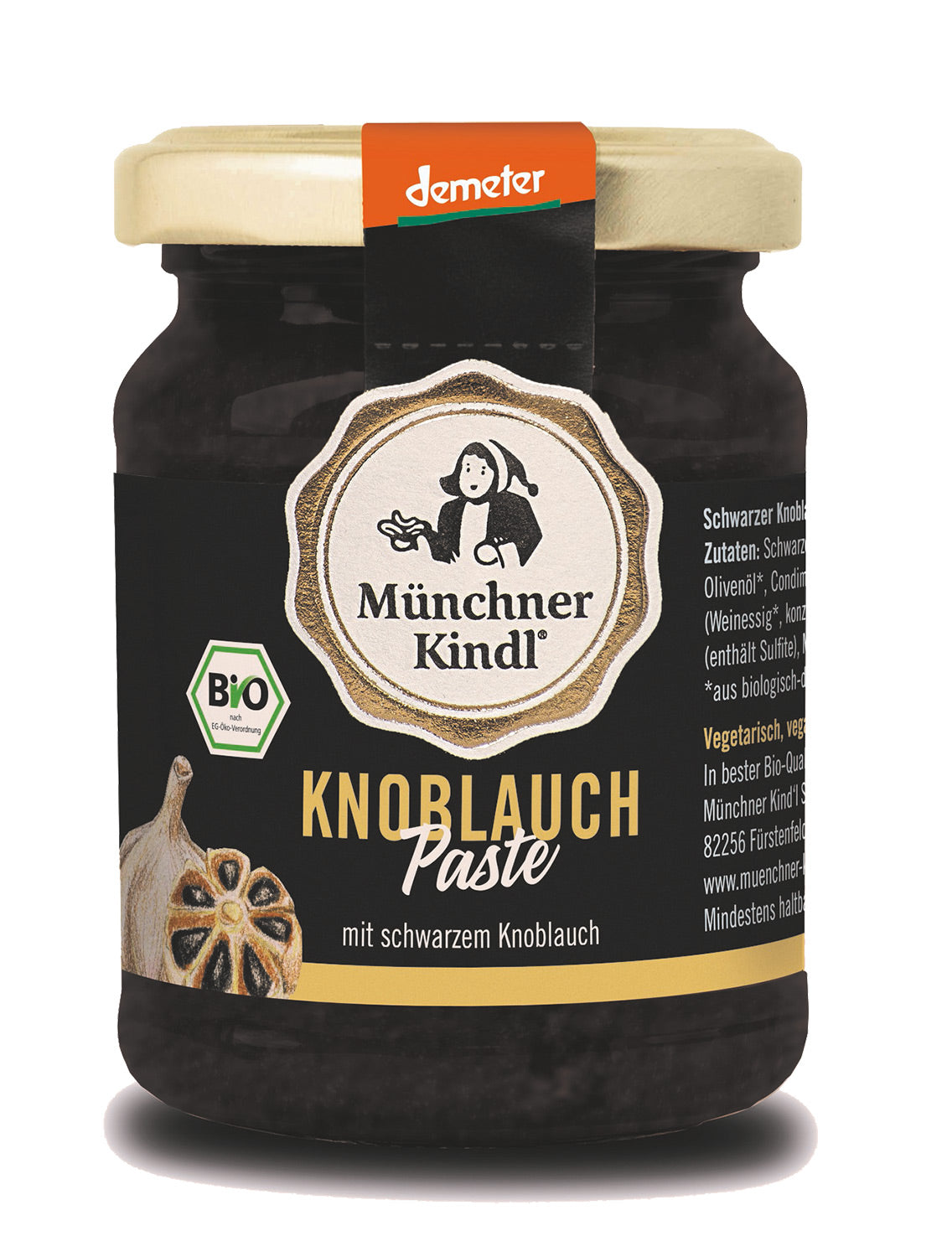 Bio Schwarze Knoblauch Paste, demeter, 125 ml - All-Bio Naturkost