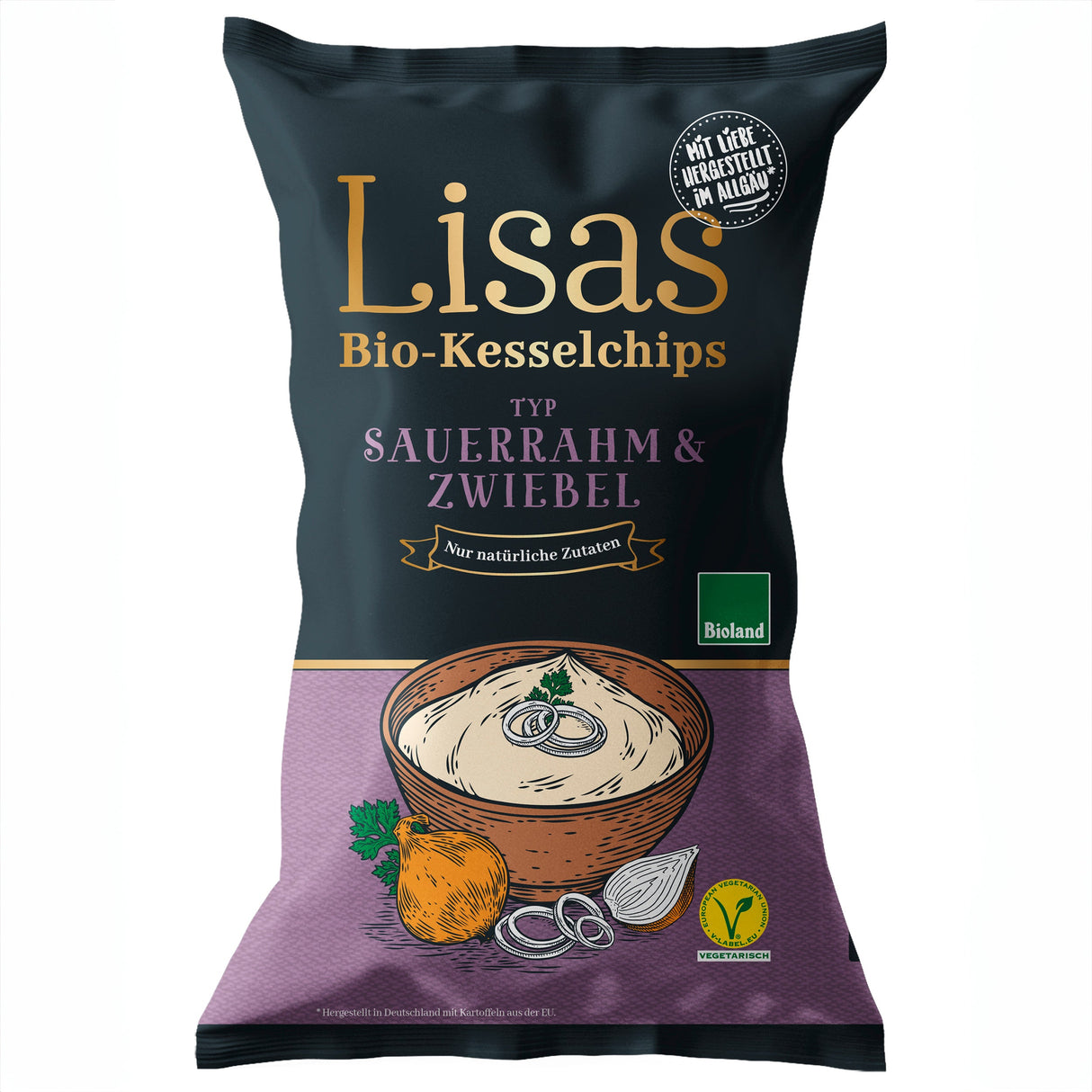 Bio Lisas Kesselchips Sauerrahm, 125 g