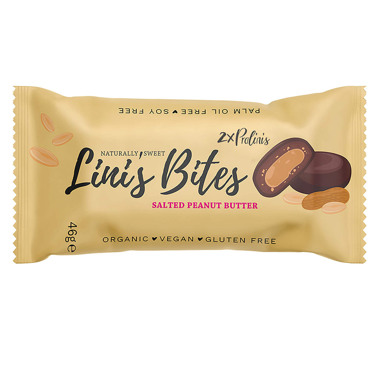 Bio Salted Peanut Butter Pralinis Dattel-Kugeln, 46 g - YOGISHOP