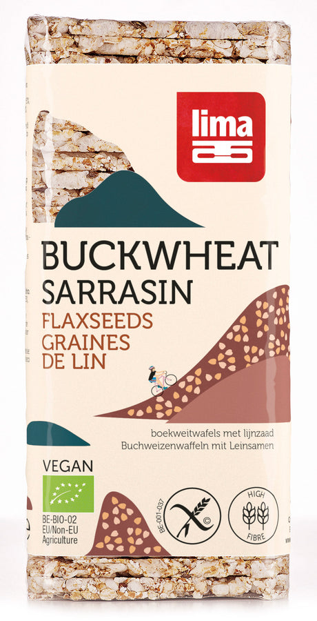 Bio Buchweizenwaffeln mit Leinsamen glutenfrei, 130 g - YOGISHOP