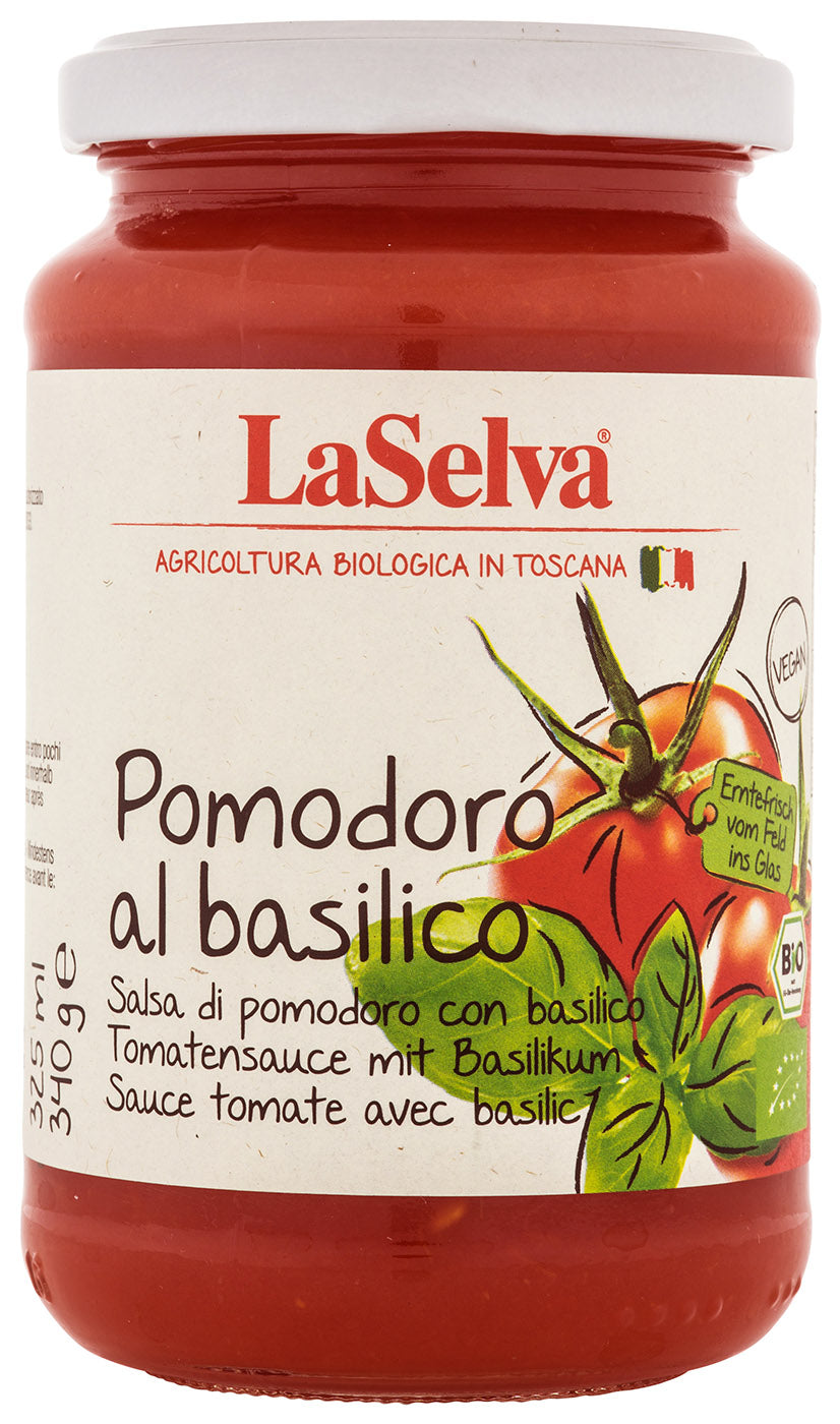 Bio Pomodoro al basilico, Tomatensauce mit Basilikum, 340 g