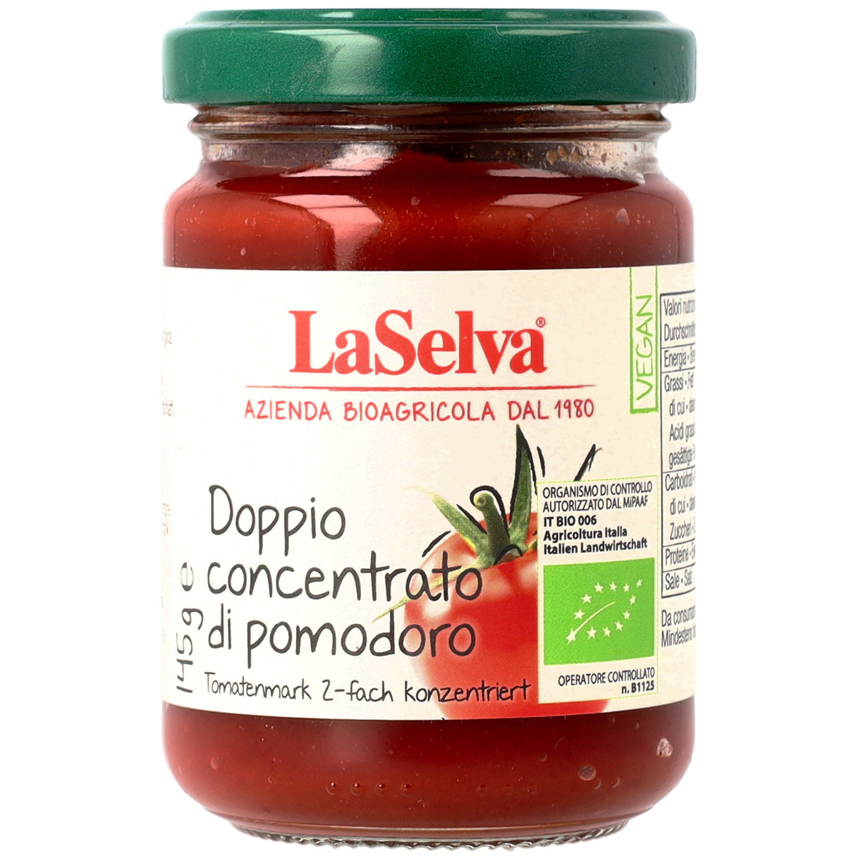 Bio Doppio concentrato di pomodoro, Tomtatenkonzentrat doppelt konzentriert, 145 g