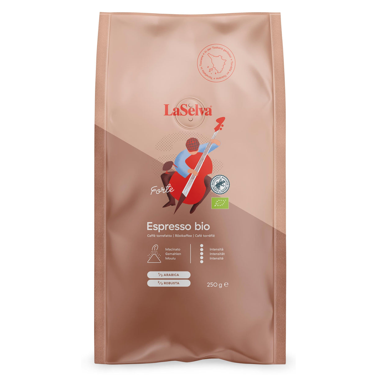 Bio Espresso "Forte" - Röstkaffee gemahlen, 250 g