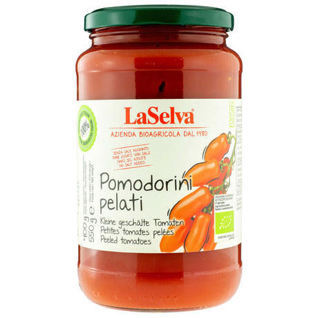 Bio Pomodorini pelati - Kleine geschälte Tomaten, 550 g - All-Bio Naturkost