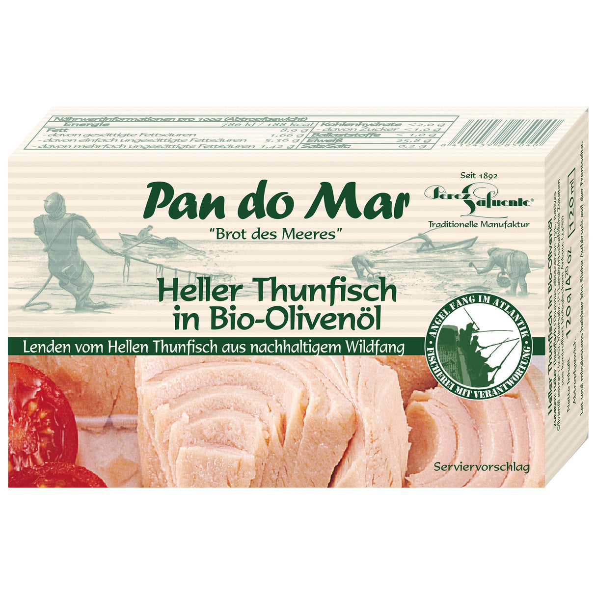 Bio Thunfisch hell in Bio-Olivenöl, 120 g - YOGISHOP