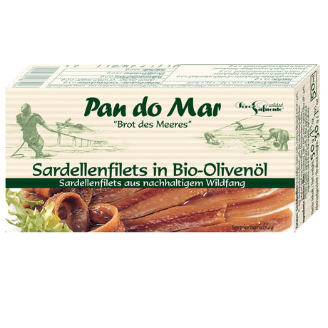 Bio Sardellenfilets in Bio-Olivenöl, 50 g