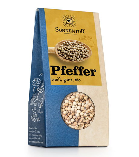 Bio Pfeffer weiß (ganz), 35 g - YOGISHOP