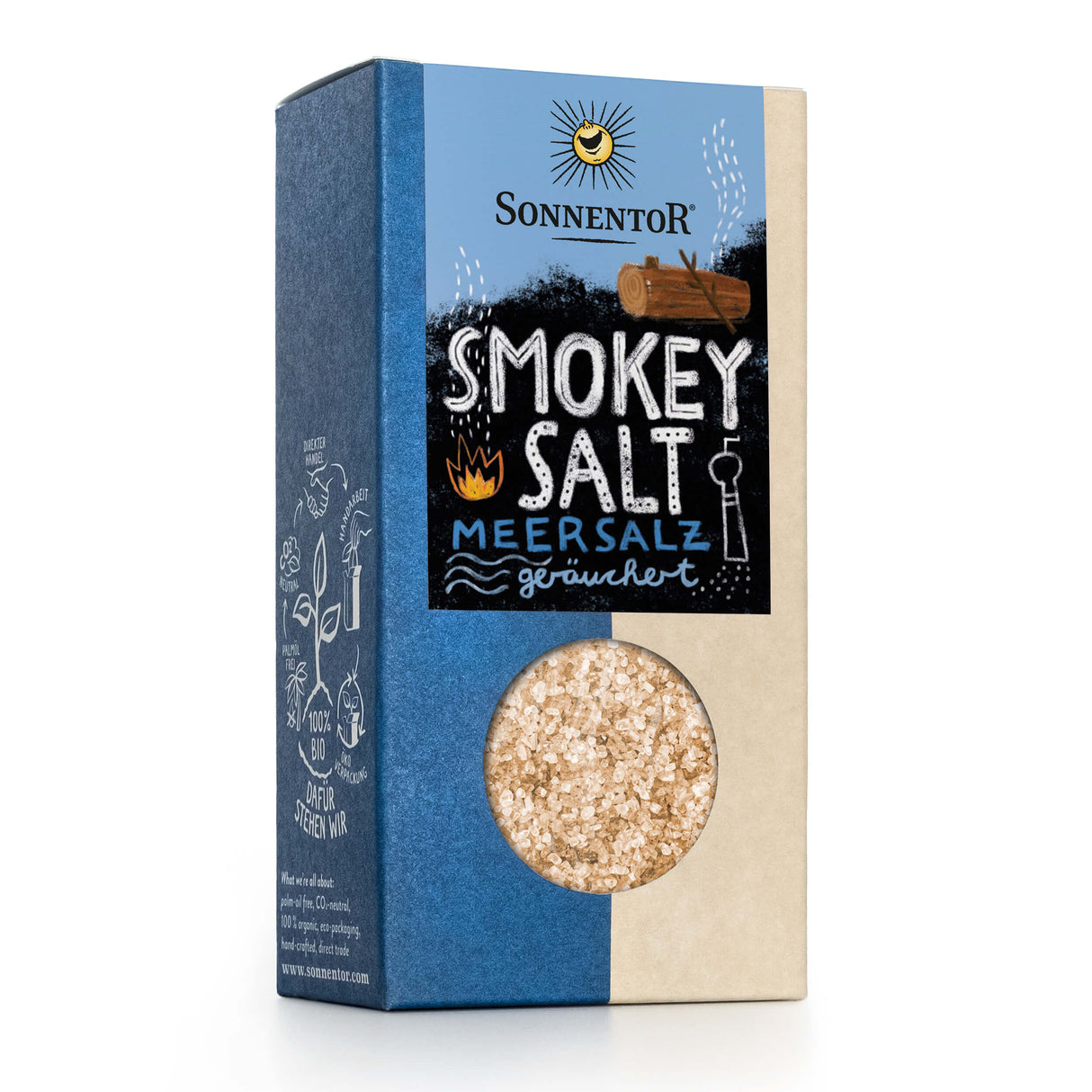 Smokey Salt, Meersalz, geräuchert, 150 g (konventionell) - YOGISHOP