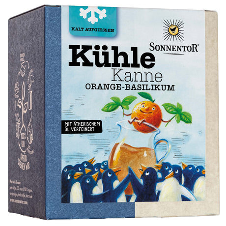 Bio Kühle Kanne Orange-Basilikum Tee, 16 x 2,5 g - All-Bio Naturkost