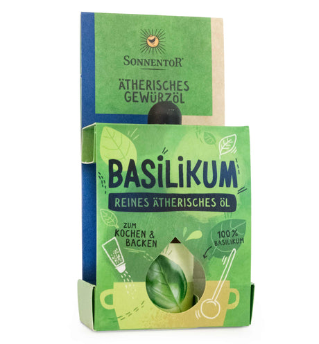 Bio Basilikum ätherisches Gewürzöl, 4,5 ml - YOGISHOP