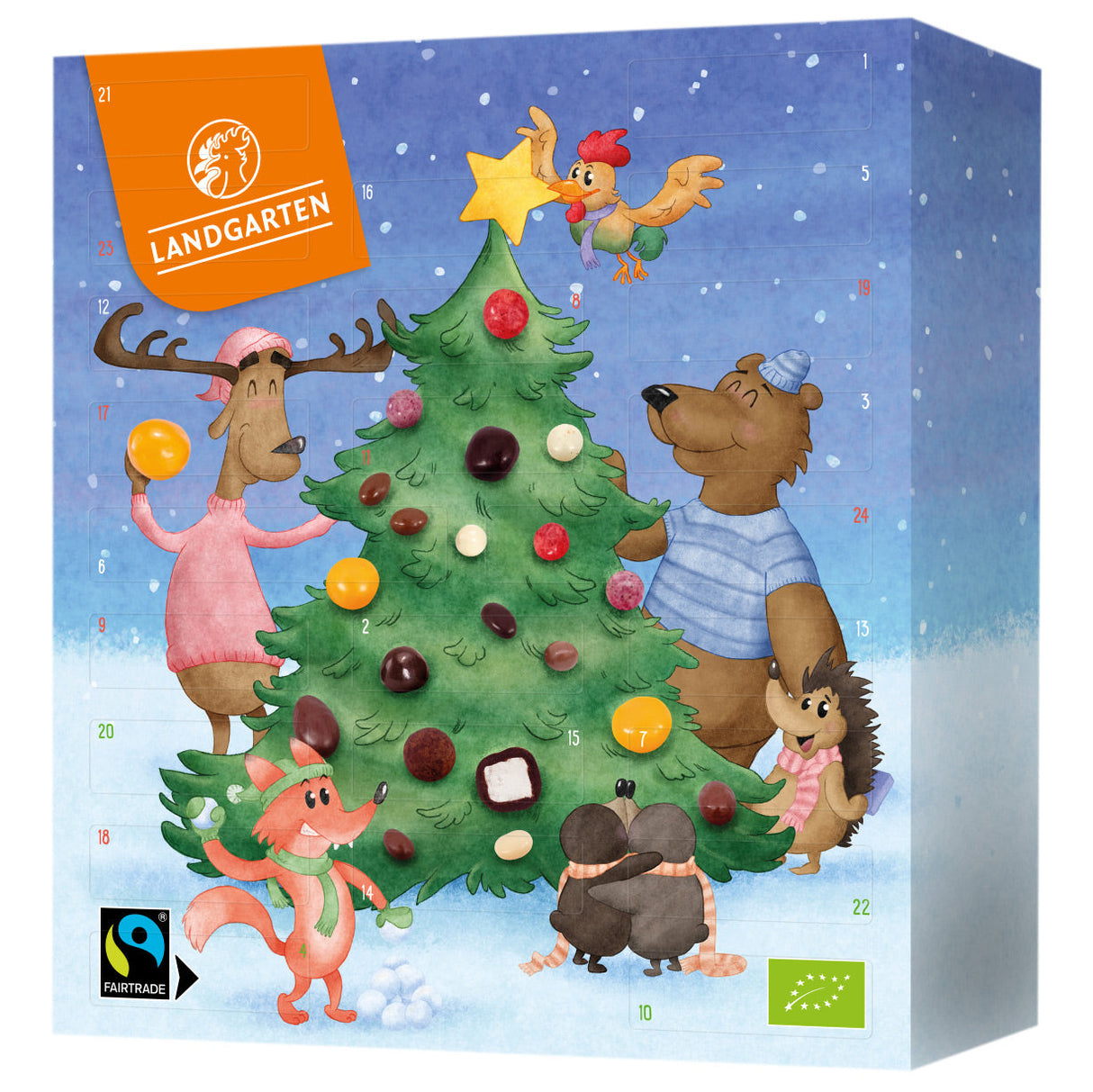 Bio Adventskalender Schoko, 380 g