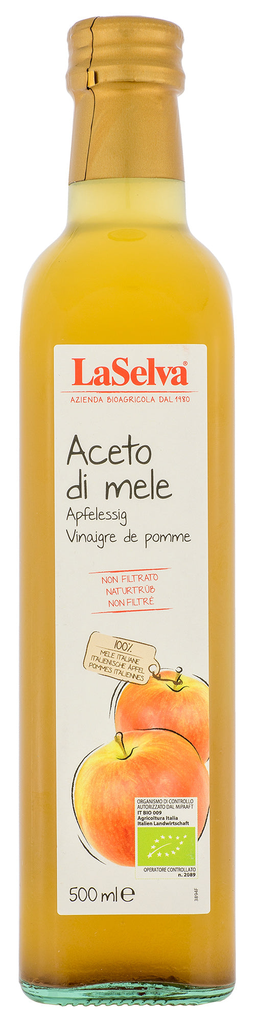 Bio Aceto di mele - Apfelessig naturtrüb, 500 ml - YOGISHOP