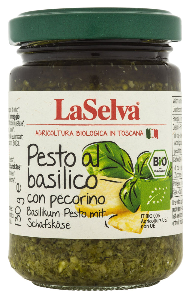 Bio Basilikum Pesto mit Schafskäse, 130 g