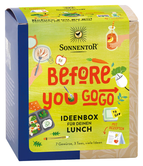 Bio Gewürz- und Teemischung, Ideenbox für Deinen Lunch "Before you go go!", 42,8 g - All-Bio Naturkost