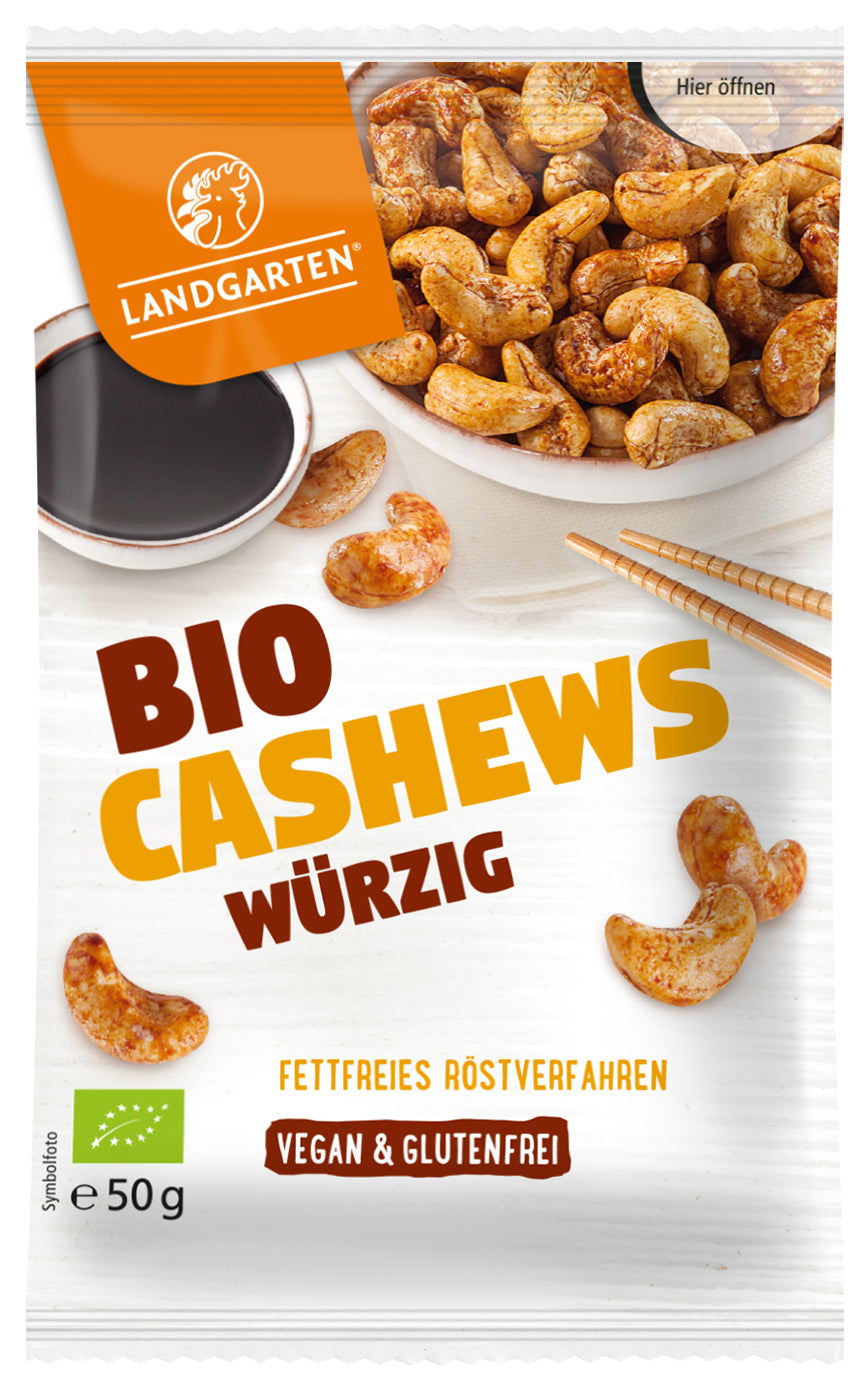 Bio Cashews würzig, 50 g - YOGISHOP