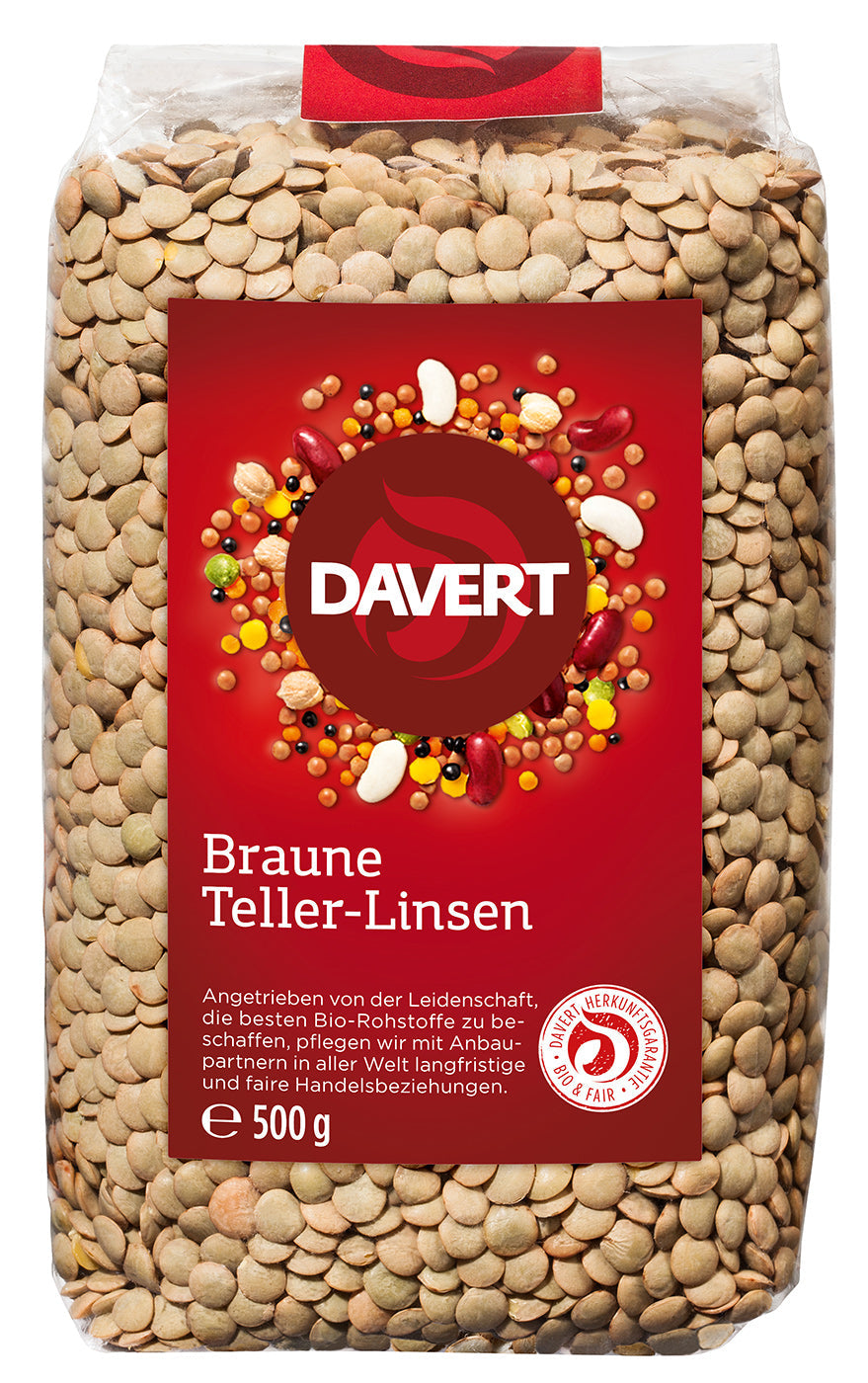 Bio Braune Teller-Linsen, 500 g - YOGISHOP