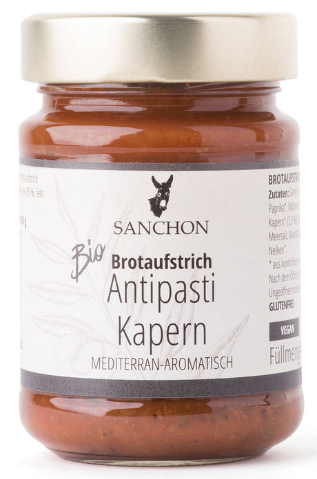 Bio Brotaufstrich Antipasti Kapern, 190 g - All-Bio Naturkost