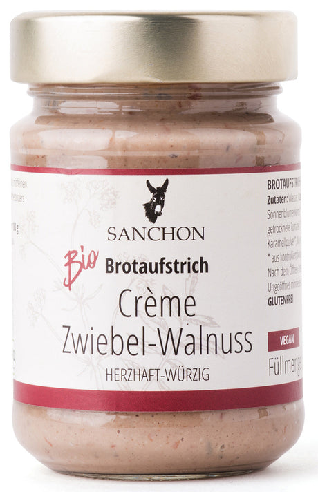 Bio Brotaufstrich Crème Zwiebel-Walnuss, 190 g - All-Bio Naturkost